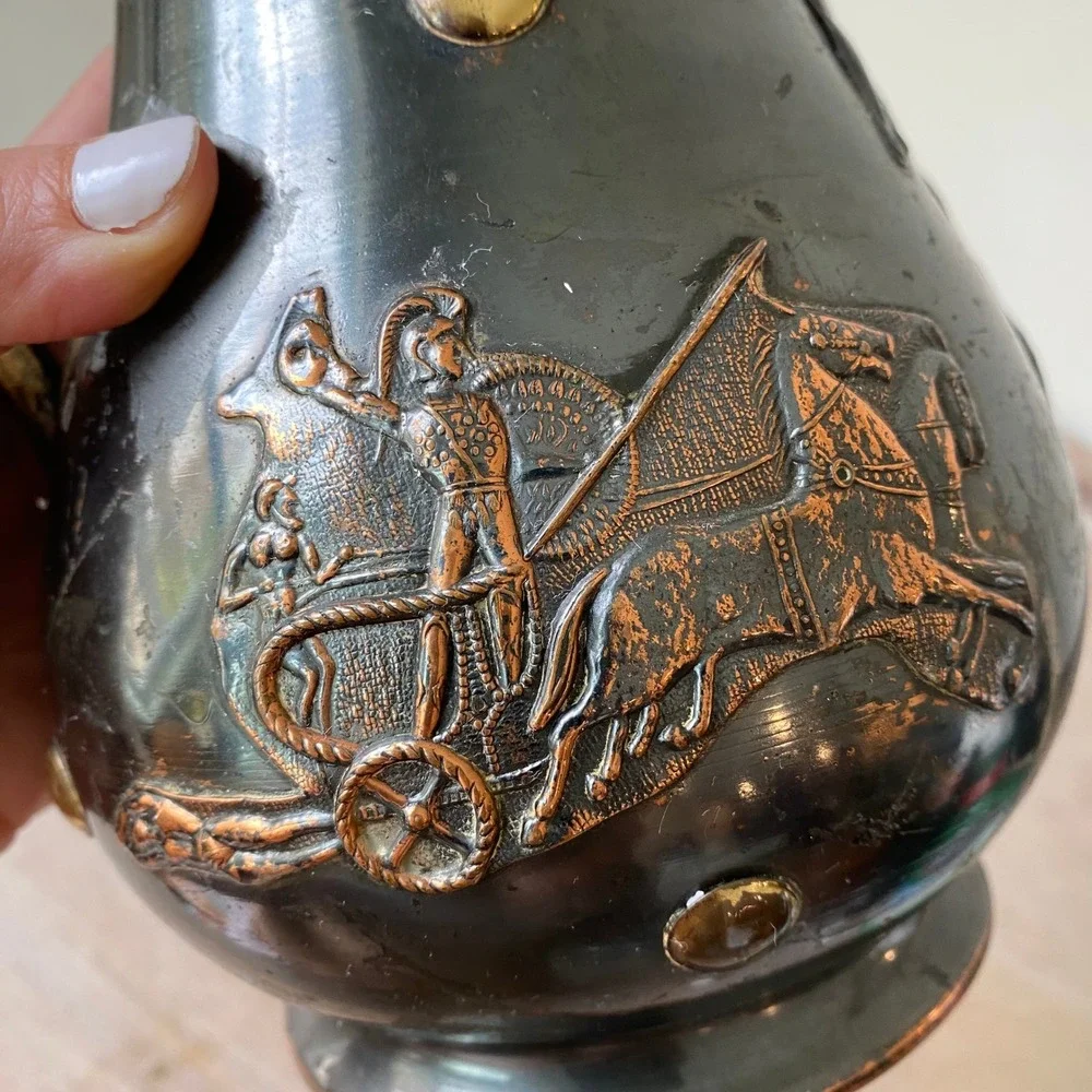 Antique Medieval Greek Solid Copper/Brass Water Pitcher